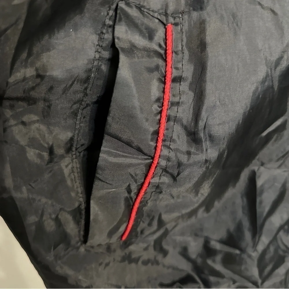 RARE Vintage Mattel Toys Jacket Windbreaker Zip Up Black & Red Large/extra Large